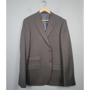 Tiglio Luxe 42R Mens 100% Wool Blazer Tufo Sport Coat Made in Italy Formal Brown